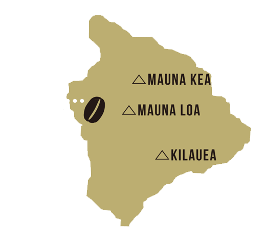 コナ地区の地図